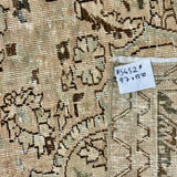 9’7 x 12’10 Classic Vintage Heriz Rug Muted Beige, Blue & Green