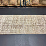 3’2 x 10’3 Classic Vintage Runner Brown, Beige and Seafoam Green