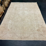 6’3 x 9’4 Classic Vintage Rug Muted Beige & Dark Taupe