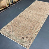 3’5 x 9’6 Classic Vintage Runner Muted Terra Cotta, Green & Brown