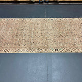 3’5 x 9’6 Classic Vintage Runner Muted Terra Cotta, Green & Brown