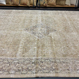 9’6 x 13’  Classic Vintage Rug Muted Greige, Green & Espresso