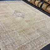 9’6 x 13’  Classic Vintage Rug Muted Greige, Green & Espresso