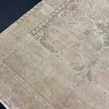 6’4 x 9’1 Classic Vintage Tabriz Rug Muted Sand,  Blush Beige & Sage