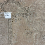 6’4 x 9’1 Classic Vintage Tabriz Rug Muted Sand,  Blush Beige & Sage