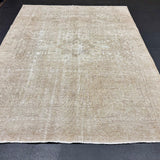 6’2 x 9’2 Classic Vintage Tabriz Rug Muted Greige & Sage