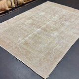 Hold for CJD til 2/25*6’2 x 9’1 Classic Vintage Tabriz Rug Muted Greige, Taupe  & Terra Cotta