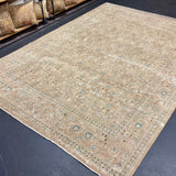 7’ x 10’2 Classic Vintage Rug Muted Gray, Blush Beige & Denim Blue