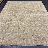 7’ x 10’2 Classic Vintage Rug Muted Gray, Blush Beige & Denim Blue