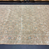 7’ x 10’2 Classic Vintage Rug Muted Gray, Blush Beige & Denim Blue