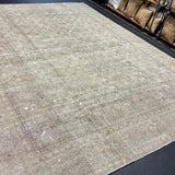 9’8 x 13’ Classic Vintage Rug Muted Gray, Sage Green & Brown