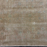 9’8 x 12’8 Classic Vintage Rug Muted Camel Beige, Sea Foam Green & Denim Blue