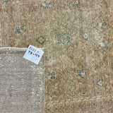 9’8 x 12’8 Classic Vintage Rug Muted Camel Beige, Sea Foam Green & Denim Blue