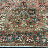 8’1 x 10’10 Classic Vintage Rug Muted Green, Blue + Terra Cotta