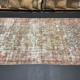 5’1 x 11’3 Antique Wide Runner Gallery Rug Rust, Blue & Bone