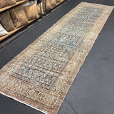 3’5 x 13’3 Classic Vintage Runner Muted Blue, Beige & Brown