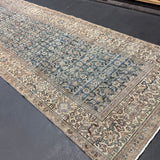 3’5 x 13’3 Classic Vintage Runner Muted Blue, Beige & Brown