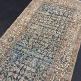 3’5 x 13’3 Classic Vintage Runner Muted Blue, Beige & Brown