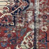 11’8 x 15’7 Classic Antique Rug Muted Red, Blue, Cream