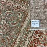 10’4 x 16’1 Classic Antique Rug Muted Sage Green, Bone Gray & Rust 5705