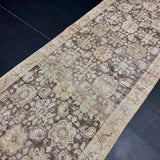 3’5 x 10’9 Classic Vintage Runner Muted Brown, Green & Beige 5517