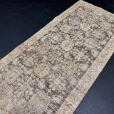 3’5 x 10’9 Classic Vintage Runner Muted Brown, Green & Beige 5517