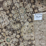 3’5 x 10’9 Classic Vintage Runner Muted Brown, Green & Beige 5517