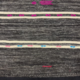 3’ x 10’4  Vintage Turkish Kilim Runner Gray Tweed & White 5679