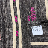 3’ x 10’4  Vintage Turkish Kilim Runner Gray Tweed & White 5679