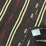 3' x 10’8 Vintage Turkish Kilim Runner Dark Brown & White 5677