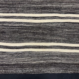 2’8 x 9’4  Vintage Turkish Kilim Runner Gray Tweed & White 5670