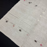 7’4 x 10’  Vintage Organic Hemp Rug Off White Flatweave Rug 5639