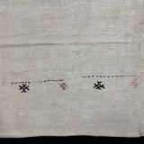 7’4 x 10’  Vintage Organic Hemp Rug Off White Flatweave Rug 5639