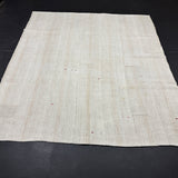 7’ x 8’  Vintage Organic Hemp Rug Off White Flatweave Rug 5643