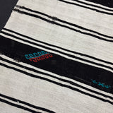 6’11 x 10’10 Organic Hemp Rug and Goat Hair Off White + Brown Vintage Flatweave Kilim 3166