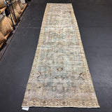 3’2 x 12’9 Classic Vintage Runner Green + Beige 5492