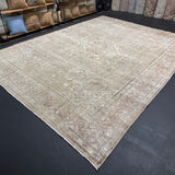 9’6 x 13’ Classic Vintage Rug Muted Beige, Sea Green & Denim 5632