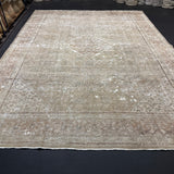 9’6 x 13’ Classic Vintage Rug Muted Beige, Sea Green & Denim 5632