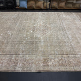 9’6 x 13’ Classic Vintage Rug Muted Beige, Sea Green & Denim 5632