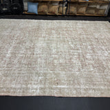 9’4 x 13’ Classic Vintage Rug Muted Beige and Rose Pedal  5430