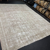 9’4 x 13’ Classic Vintage Rug Muted Beige and Rose Pedal  5430