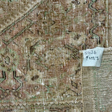 9’ x 12’5 Classic Vintage Rug Muted Dark Camel Beige + Wine 5436