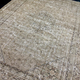 9’6 x 12’6 Classic Vintage Rug Muted Gray-Beige, Sage & Blue 5438