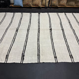 7’ x 11’5 Organic Hemp Rug and Goat Hair Off White + Brown  5641