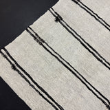 7’ x 11’5 Organic Hemp Rug and Goat Hair Off White + Brown  5641