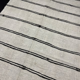 7’ x 11’5 Organic Hemp Rug and Goat Hair Off White + Brown  5641
