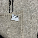 7’ x 11’5 Organic Hemp Rug and Goat Hair Off White + Brown  5641