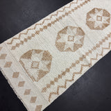 2’8 x 11’ Vintage Herki Runner Cream & Light Brown 5620