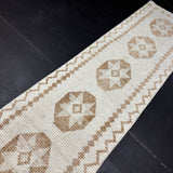 2’8 x 11’ Vintage Herki Runner Cream & Light Brown 5620