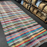 5’6 x 17’ Organic Hemp and Goat Hair Kilim Multi Colored 5625